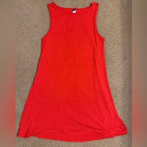 Old Navy Bright Orange Sleeveless Knit Tank Dress